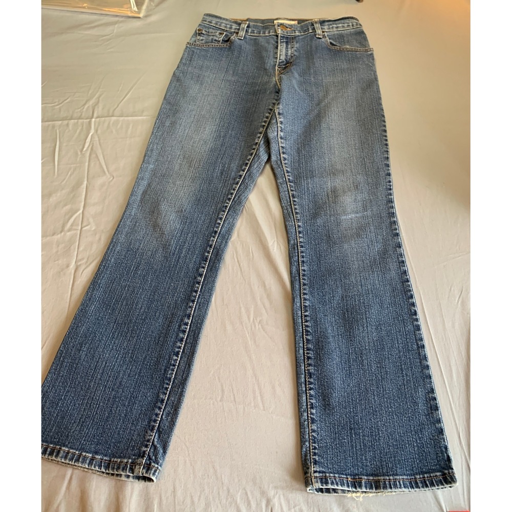 Levi Strauss Co Denim Jeans Bootcut Blue Wash Cotton Spandex Size 8 M